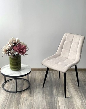 Стул CHIC HE622-01/ HE622-05 топленое молоко, ткань/ черный каркас М-City в Первоуральске - pervouralsk.mebel24.online | фото 3