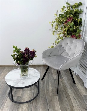 Стул GALE 360 град. поворот. BLUVEL-03 LIGHT GREY, велюр/ черный каркас, М-City в Первоуральске - pervouralsk.mebel24.online | фото 6