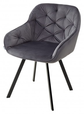 Стул GALE 360 град. поворот. BLUVEL-14 GREY, велюр/ черный каркас, М-City в Первоуральске - pervouralsk.mebel24.online | фото 4