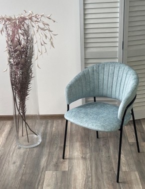 Стул ГЕММА, цвет RAIN 7 breeze, велюр / черный каркас М-City в Первоуральске - pervouralsk.mebel24.online | фото 4