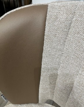 Стул HERMES WZ2042-02 светло-бежевый фактурный велюр/ HK017-31 серо-коричневый PU, М-City в Первоуральске - pervouralsk.mebel24.online | фото 2