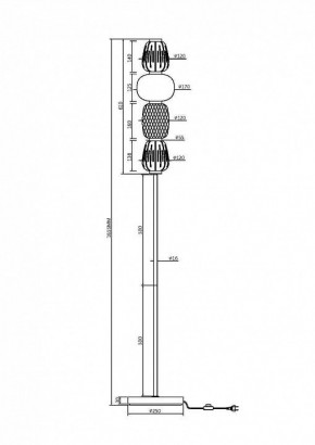 Торшер Maytoni Pattern MOD267FL-L32CH3K в Первоуральске - pervouralsk.mebel24.online | фото 2