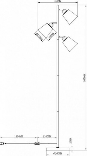 Торшер Moderli Floor V3050-3F в Первоуральске - pervouralsk.mebel24.online | фото