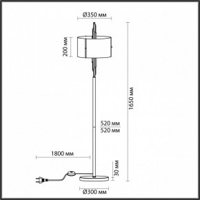 Торшер Odeon Light Margaret 4895/3F в Первоуральске - pervouralsk.mebel24.online | фото 5
