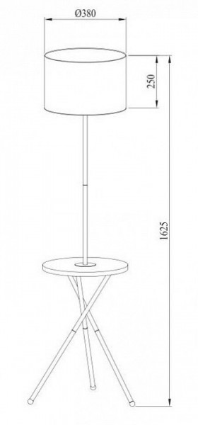 Торшер с полкой Arte Lamp Combo A2070PN-1BK в Первоуральске - pervouralsk.mebel24.online | фото 2