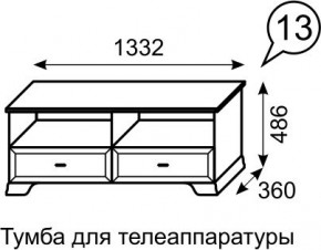 Тумба для телеаппаратуры Венеция 13 бодега в Первоуральске - pervouralsk.mebel24.online | фото 2