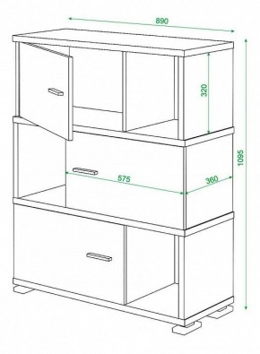 Тумба комбинированная Домино СБ-30/3 в Первоуральске - pervouralsk.mebel24.online | фото 2