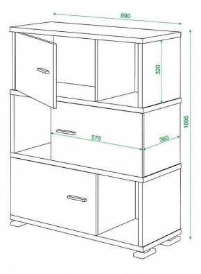 Тумба комбинированная Домино СБ-30/3 в Первоуральске - pervouralsk.mebel24.online | фото 3