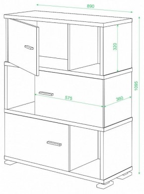 Тумба комбинированная Домино СБ-30/3 в Первоуральске - pervouralsk.mebel24.online | фото 3
