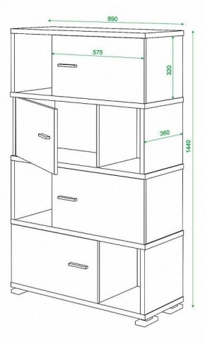 Тумба комбинированная Домино СБ-30/4 в Первоуральске - pervouralsk.mebel24.online | фото 2