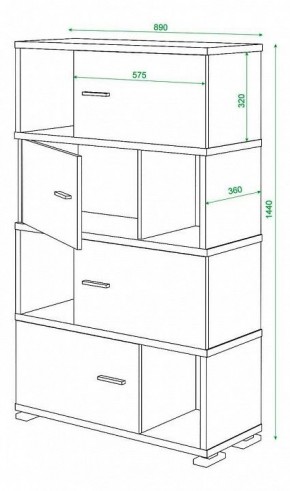 Тумба комбинированная Домино СБ-30/4 в Первоуральске - pervouralsk.mebel24.online | фото 3