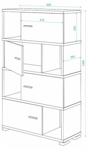 Тумба комбинированная Домино СБ-30/4 в Первоуральске - pervouralsk.mebel24.online | фото 3