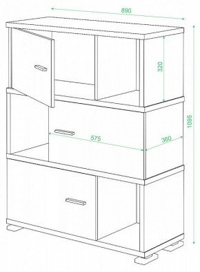 Тумба комбинированная СБ-30/3 в Первоуральске - pervouralsk.mebel24.online | фото 2