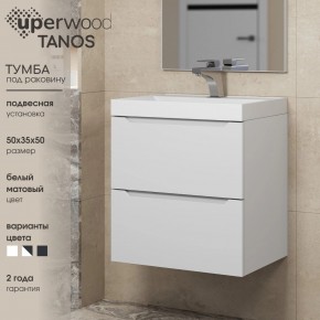 Тумба под раковину Uperwood Tanos 50 см, подвесная, белая матовая в Первоуральске - pervouralsk.mebel24.online | фото 6