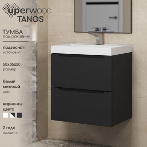 Тумба под раковину Uperwood Tanos 50 см, подвесная, черная матовая в Первоуральске - pervouralsk.mebel24.online | фото 4