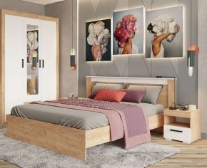 Тумба прикроватная Адель дуб крафт золотой/белый в Первоуральске - pervouralsk.mebel24.online | фото 3