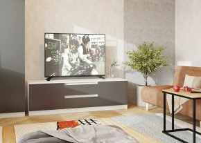 Тумба ТВ большая Парус (Белый/Графит) в Первоуральске - pervouralsk.mebel24.online | фото 2