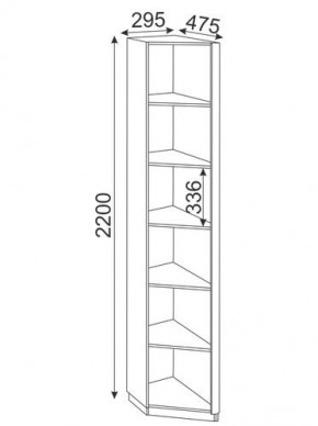 Угловая секция Глэдис М25 (ЯШС/Белый) в Первоуральске - pervouralsk.mebel24.online | фото 2