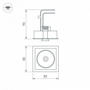 Встраиваемый светильник Arlight CL-SIMPLE-S80x80-9W Day4000 (BK, 45 deg) 026875 в Первоуральске - pervouralsk.mebel24.online | фото 9